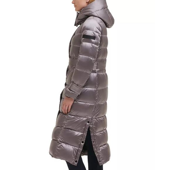 NWT Karl Lagerfeld Paris Hooded Down Long Puffer Coat Size Small - Picture 4 of 4
